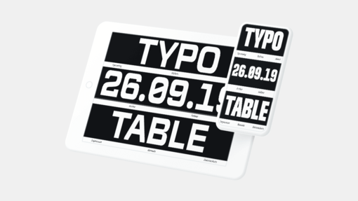 Eine Bildschirmansicht unseres Projekts Website for the Leipzig Type Design Stammtisch »Typotable«