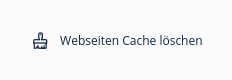 Button "Webseite Cache löschen" im Sulu Backend